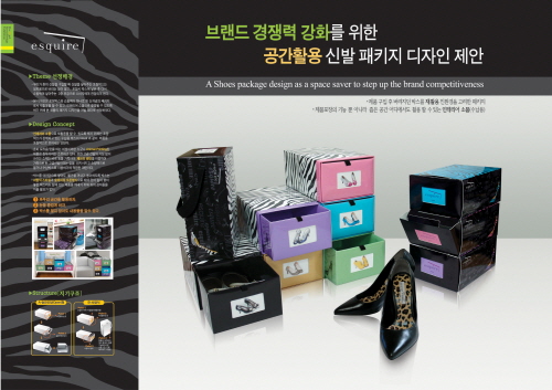 공간 활용을 위한 신발 패키지 디자인
